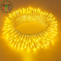 [DGPR-1029056] Extensión Navideña LED p/Exterior, 8W, 1,275Lm, 2700K Blanco Cálido, 150LED/10Metros, 110Vac, Con cable clear de cobre 3xφ0.23mm2, IP65