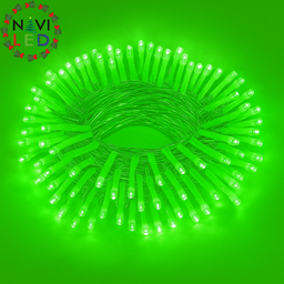 [DGPR-1029058] Extensión Navideña LED p/Exterior, 8W, 1,275Lm, Verde, 150LED/10Metros, 110Vac, Con cable clear de cobre 3xφ0.23mm2, IP65