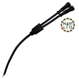 [DGPR-1029085] Adaptadores para Extensiones Navideñas de 2 salidas, 110Vac, largo: 40cm, Con cable verde de cobre 2xφ0.2mm2
