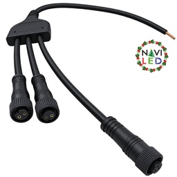 [DGPR-1029086] Adaptadores para Extensiones Navideñas de 3 salidas, 110Vac, largo: 40cm, Con cable verde de cobre 2xφ0.2mm2