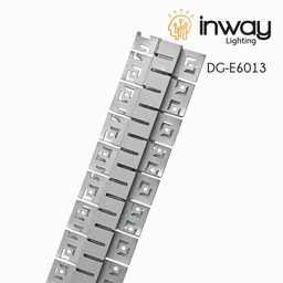 [DGPR-1029141] Perfil Flexible de Aluminio p/Cinta LED para PCB de 5-17mm, DG-E6013, Medidas: 60.2x13x2500mm, p/Empotrar, Sin difusor, Plateado