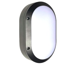 [DGPR-1029175] Lámpara LED de Pared (Aplique), Tortuga, 18W, 4000K Blanco Natural, 100-277Vac, IP65, Negro, 120 Grados, Dimensiones: 220x135x65mm, Uso exterior e interior