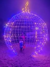 [DGPR-1029184] Esfera Navideña LED 3D p/Interior y Exterior, Smart RGB, 24V, Altura: 4 metros, Incluye: Power Cord IP67