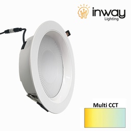 [DGPR-1029185] Down Light LED, 12W, Múltiple CCT WW 3000K / NW 4000K / CW 6000K, 100-265Vac, Cabeza no movible, Dimensiones: Φ121x44mm, IP20, 120 Grados