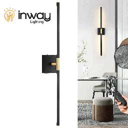 [DGPR-1029188] Lámpara LED Decorativa de Pared (aplique) Recargable, Luz indirecta, 5W, Múltiple CCT WW 3000K / NW 4000K / CW 6000K, Dimensiones: 720mm, IP20, Negro