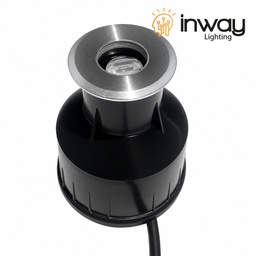 [DGPR-1029190] Lámpara p/Piso Empotrable, 3W, 3000K Blanco Cálido, 12Vdc, Dimensiones: Lámpara Ф55mm, Base Ф78x90mm, IP68, 30x45 Grados