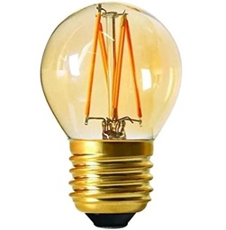 [DGPR-1029191] Bombilla de Filamento Vintage, Tipo G45, 4W, 2700K Blanco Cálido, E27, Ámbar, 110-130Vac Dimmable, Dimensiones: 45x86mm, IP20, 360 Grados