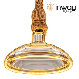 [DGPR-1029203] Bombilla de Filamento Vintage, Tipo G200C-3, 6W, 2200K Blanco Cálido, E27, Ámbar, 110-130Vac Dimmable, Dimensiones: 200x105mm, IP20, 360 Grados