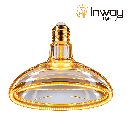 [DGPR-1029203] Bombilla de Filamento Vintage, Tipo G200C-3, 6W, 2200K Blanco Cálido, E27, Ámbar, 110-130Vac Dimmable, Dimensiones: 200x105mm, IP20, 360 Grados