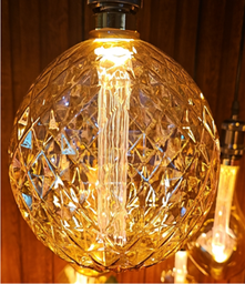 [DGPR-1029207] Bombilla de Filamento Vintage, Tipo DG200-GZ-L Tubo de Luz, 5W, 2200K Blanco Cálido, E27, Ámbar, 110-130Vac, Dimensiones: 200x260mm, IP20, 360 Grados