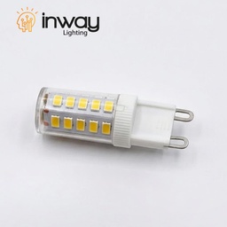 [DGPR-1029212] Bombilla LED tipo Corn, G9, 3W, 3000K Blanco Cálido, 100-130Vac, Dimensiones: Ф16x47mm, IP20, 360 Grados