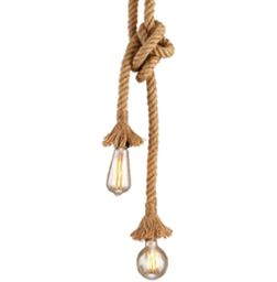 [DGPR-1029216] Zócalos Decorativos tipo soga para 2pcs bombillas de filamento vintage, E27 con base y cable de 1 metro x 2