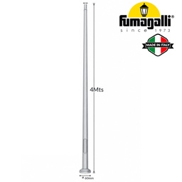 [DGPR-1029537] Poste AKILLE Hierro-Resina, Redondo color negro p/Luminaria, Largo: 4Mts, con medida en la parte superior de 60mm, Incluye: base de sujeción y tornillería